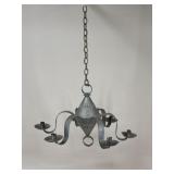 Vintage Tin Chandelier w/ Chain