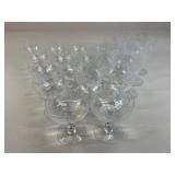 Etched Champagne & Wine Glasses