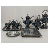 Silver-Plate Tea Sets / 9 pc