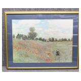'Poppy Field Near Argenteuil' Print Claude Monet