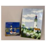Pained Light House Tiles