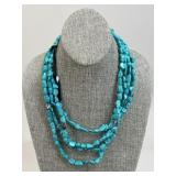 Turquoise Necklace w/ Sterling Silver Accents