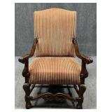 Mayo Furniture Carved Wood Arm Chair