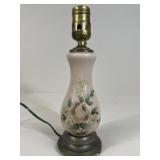 Metal & Painted Glass Accent Lamp