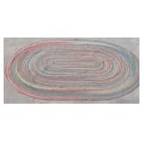 7' 9' x 11' Braided Wool Oval Rug