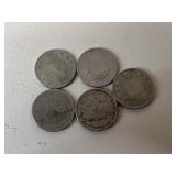 V Nickels/ 5 pc
