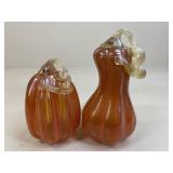 Art Glass Pumpkin / 2 pc