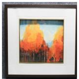 Abstract Art Print in Shadowbox Frame