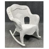 White Wicker Rocking Chair