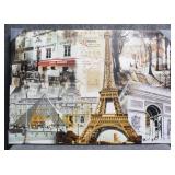 'Paris' Collage Print on Canvas