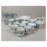 Lenox 'Poppies On Blue' dishes / 20 pc