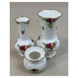 Royal Albert 'Old Country Roses' Vases/ 3