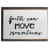 'Faith can Move Mountains' Wall Decor