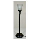 Metal Lamp w / Glass Shade