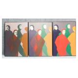 B. Garman Original Paintings on Canvas 3/pc