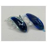 Art Glass Dolphins