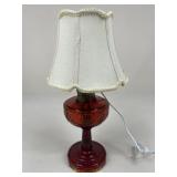 Converted Oil Lamp w/ Shade
