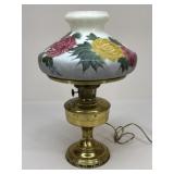 Floral Hurricane Lamp