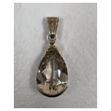 14k Gold Pendant w/ Smoky Quartz