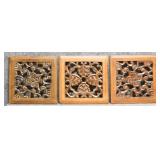 Decorative Carved Wall Decor 3/pc