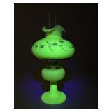 Vintage Fenton Custard Glass Oil Lamp