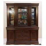 2 pc China Cabinet w/ Lighted Hutch