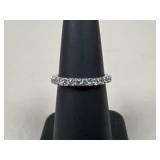 Sz 6 Sterling Silver Ring w/ Stones