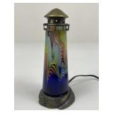 Art Glass Lighthouse Lamp