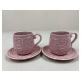 Bordallo Pinheiro Tea Cups & Saucers