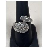 Sz 9 Sterling Silver Spoon Ring