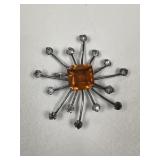 Sterling silver Brooch W/ Stones