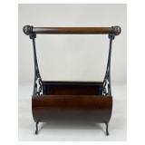 Wood & Metal Magazine Rack