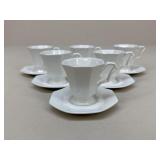 Castleton China Mini Tea Cups & Saucers / 6 Sets