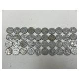 Pre 1964 Jefferson Nickels / 40 pc