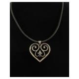 James Avery French Heart Necklace
