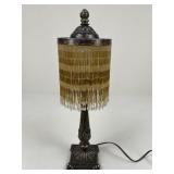 Resin Lamp w/ Beaded Shade