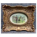 Vintage Ornate Gold Tone Oval Opening Frame