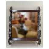 Hanging Display Shelf with Mirrored Back
