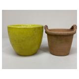 Ceramic & Terracotta Planters / 2 pc