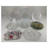 Glass Serving Trays/ 8 pc