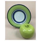 Ceramic Bowl & Apple