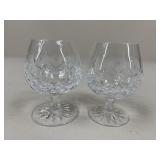 Pair Of Waterford "Lismore" Brandy Snifters