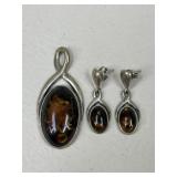 Sterling Silver Earring & Pendant