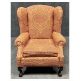 Wingback Arm Chair w/Ball & Claw Feet