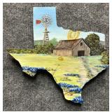 Original Painting on Texas Shaped Wood