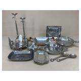 Pewter Serving Dish Assortment / 15 pc