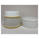 Vintage Tupperware Cake & Pie Carriers / 3 pc