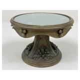 Resin Pedestal w/ Glass Top