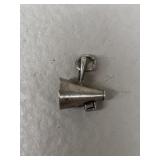 Sterling Silver Megaphone / Cheerleader Charm