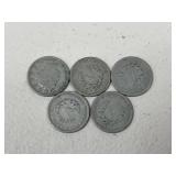 Liberty Head / V Nickels -  5pc